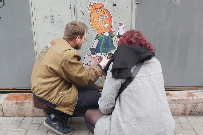 Detalles en las calles de Budapest